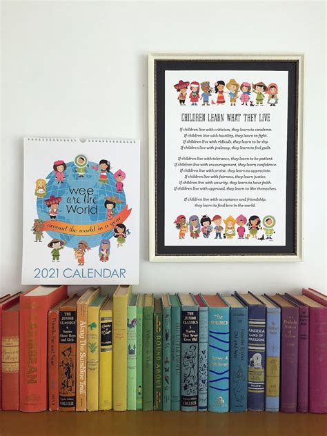 Children Learn What They Liveprinted Poster Around The World Etsy