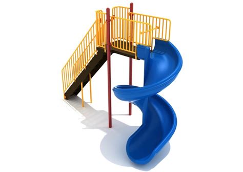 8 Foot 450 Degree Spiral Slide Commercial Playground Equipment Pro