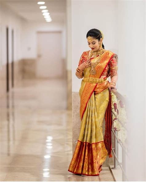 South Indian Bride Oomphed Her Wedding Look In A Kanjivaram Saree From Manish Malhotras