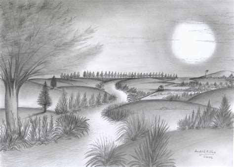 Paisagem Natural Para Desenhar