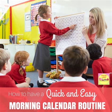 Firstieland Morning Calendar Routine