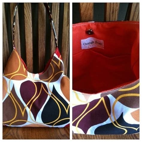 Handmade Teardrop Pattern Shoulder Bag By Orangeposh On Etsy
