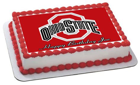 Ohio State Buckeyes Edible Birthday Cake Topper