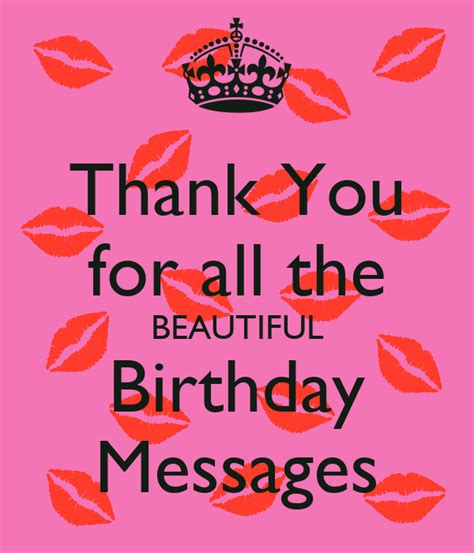 Thank You For All The Beautiful Birthday Messages Poster