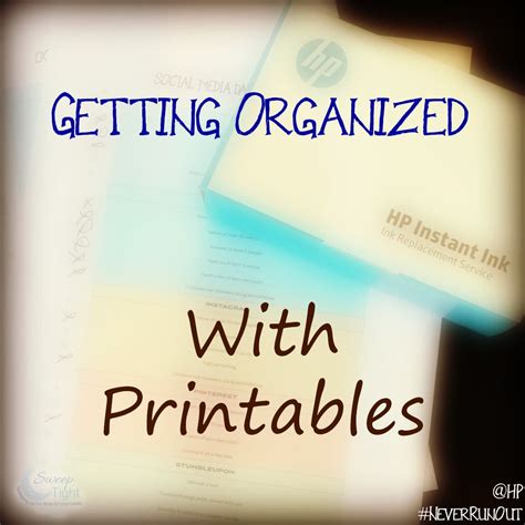 Hp Instant Ink Is Helping Me Get Organized Free Printables Sweep Tight