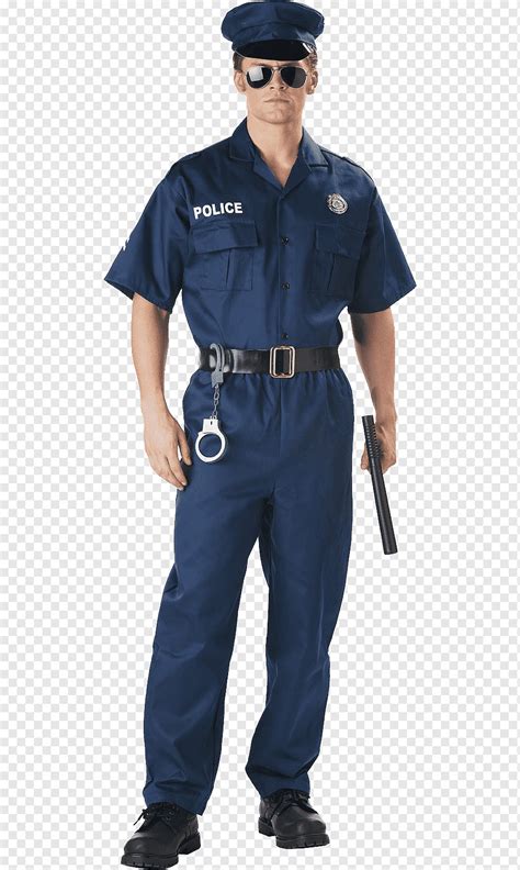 Hombre Vestido Con Traje De Policía Disfraz Camiseta Oficial De