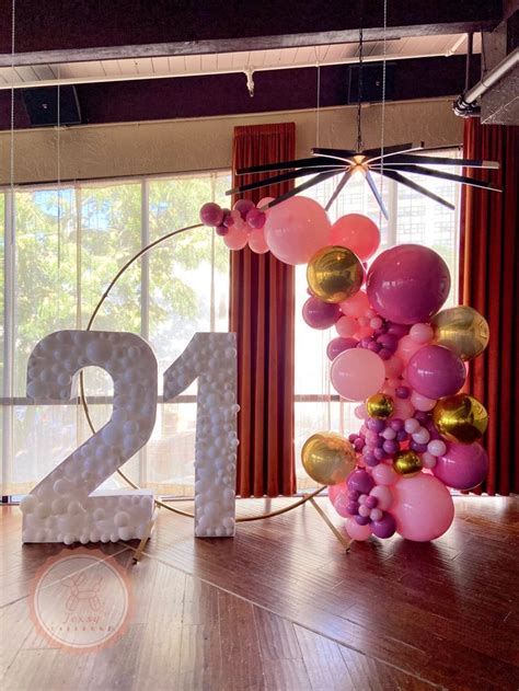 Organic Balloon Garland Balloons 21st Bday Ideas Backdrops For Parties