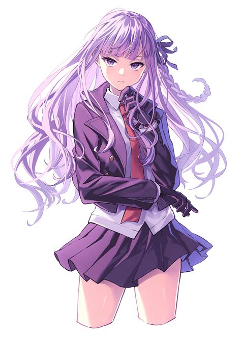 Anime Girls Danganronpa Kirigiri Kyouko Lq Saku Purple Hair Purple Eyes