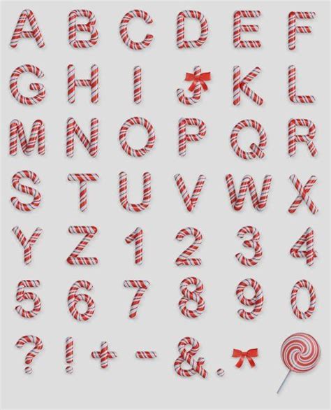 Printable Candyland Letters Font