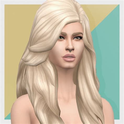Busted Pixels Long Soft Wavy Hair Retextured Sims 4 Hairs