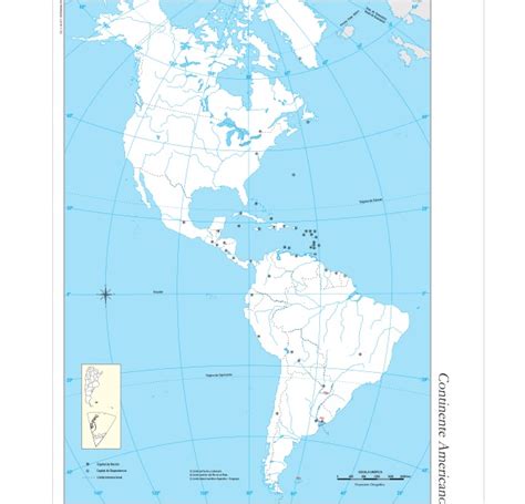 Mapa Para Imprimir De América Mapa Mudo De América Ign De Argentina
