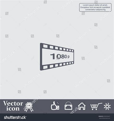 1080p Full Hd Sign Royalty Free Stock Vector 392818447