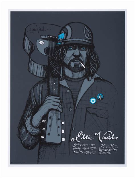 Eddie Vedder 2008 Signed Concert Poster From Seattle