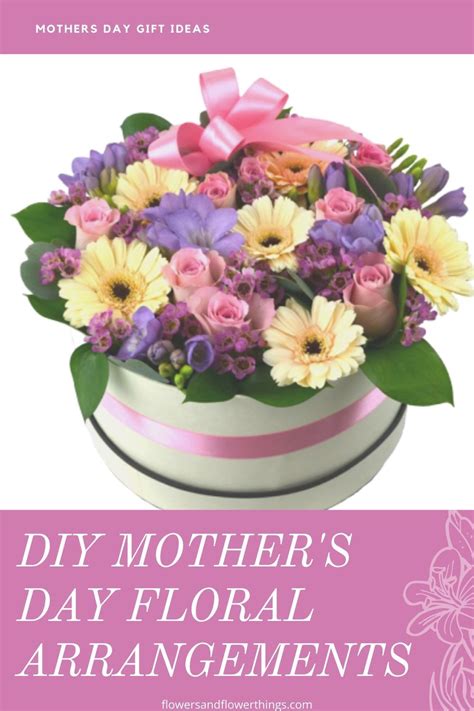 Diy Mothers Day Box Flower Arrangements Flowersandflowerthings In