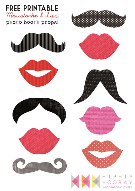 photo booth props pattern printable pinterest