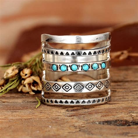 Boho Magic Jewelry Boho Engraved Ring Sterling Silver Ring For Women