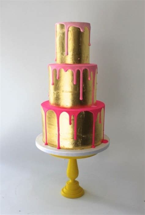 check out this new and funky trend in the wedding world these color dripped wedding cakes will