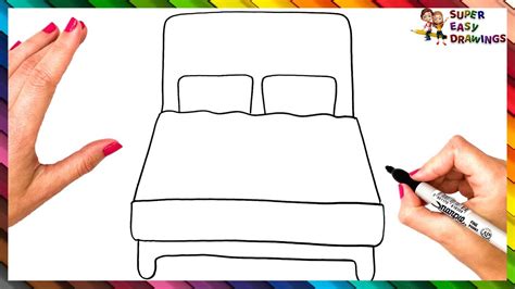 How To Draw A Bed Step By Step 🛏️ Bed Drawing Easy Youtube