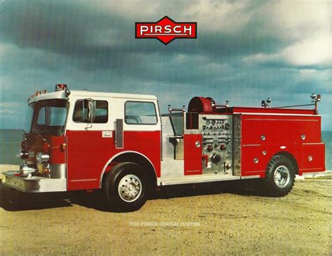 Pirsch Custom Pumper Vintage Fire Truck Brochure Fire Trucks