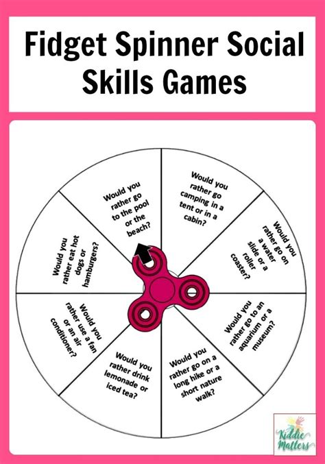 These Fidget Spinner Social Skills Games Are Great For Children To