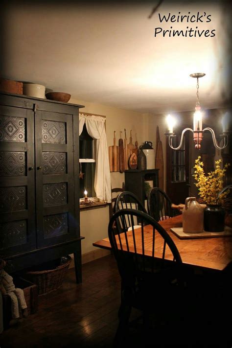 Rustic grey and white kitchen table&chairs leatherface true. 315 best images about primitive dining room on Pinterest ...