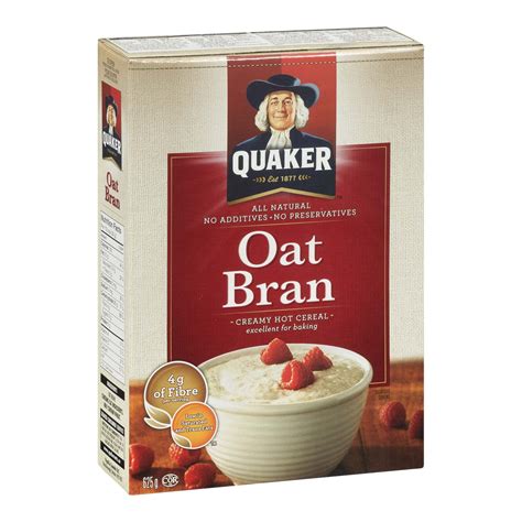 Quaker Oat Bran Creamy Hot Cereal 625 G Powells Supermarkets