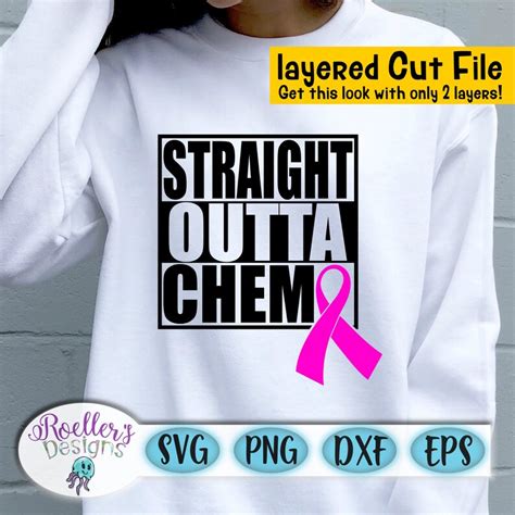 Straight Outta Chemo Svg Chemo Svg Pink Ribbon Breast Etsy