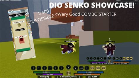 Dio Senko Showcase Very Good For Combos Shindo Life YouTube