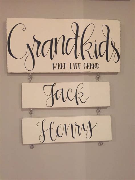 Custom Grandparents Sign Grandkids Hanging Plaque Sign