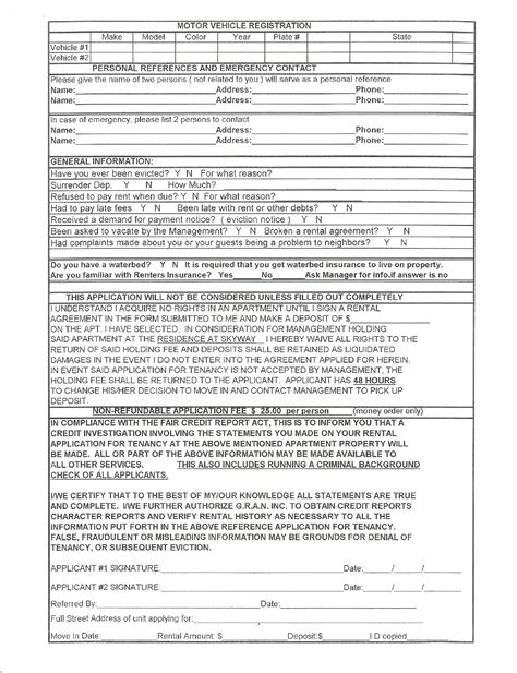 Rental Application Template Edit Fill Sign Online Handypdf