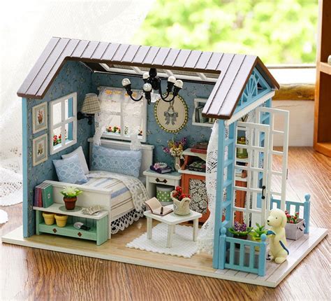 Cutebee Doll House Miniature Diy Dollhouse With Furnitures Wooden House