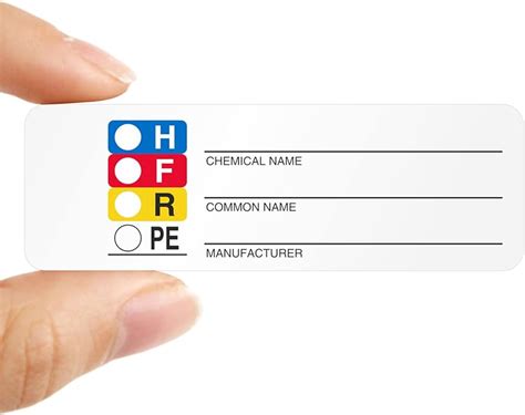 Hazardous Materials Identification System Hmis Labels X Off