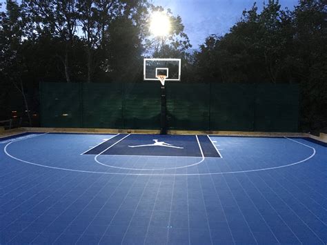 Sport Court 18 X 27 Compact Fiba Half Court Basketball Key — Game