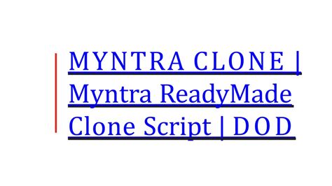 Ppt Best Myntra Clone Script Readymade Clone Script Powerpoint