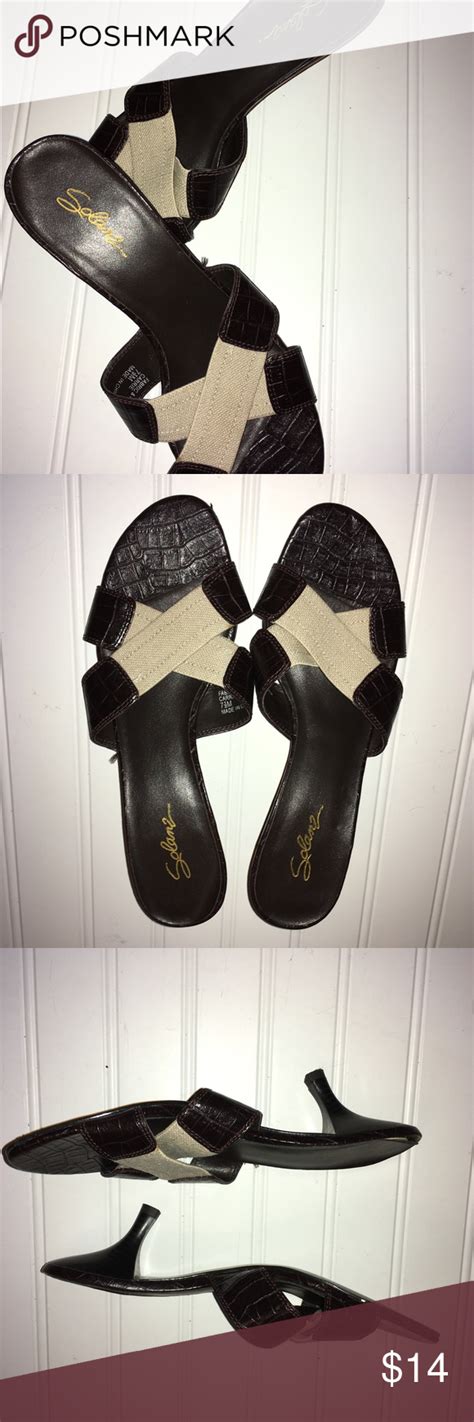 Solanz ladies size 7.5 M brown slip on sandals | Slip on ...
