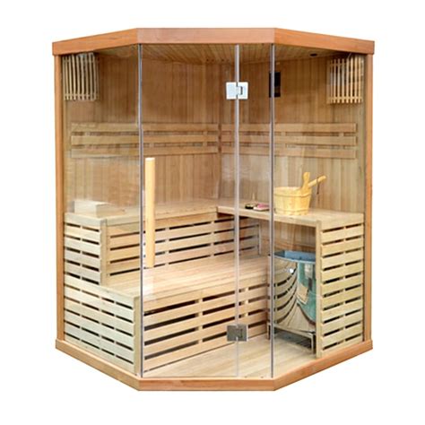 Aleko Ced3cmur Canadian Red Cedar Wood Indoor Wet Dry Sauna 45 Kw