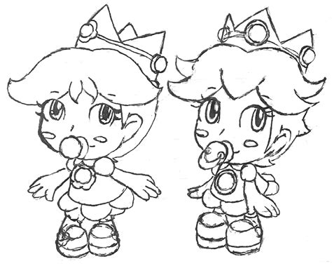 Baby mario and luigi coloring pages beautiful contemporary shared #2720088. - Baby peach and Baby Daisy- by kierrysu on DeviantArt