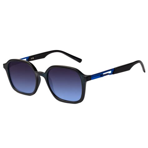 Óculos de sol unissex street sports bossa nova mosquetão degradê azul oc cl 3740 8308 chilli beans