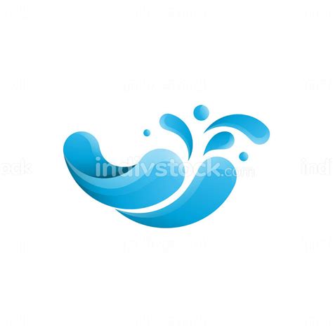 Water Splash Icon Vector Illustration Indivstock