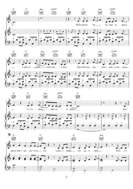 Please Dont Say You Love Me By Gabrielle Aplin Digital Sheet Music For Pianovocalguitar
