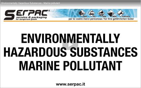 Environmentally Hazardous Substances Marine Pollutant