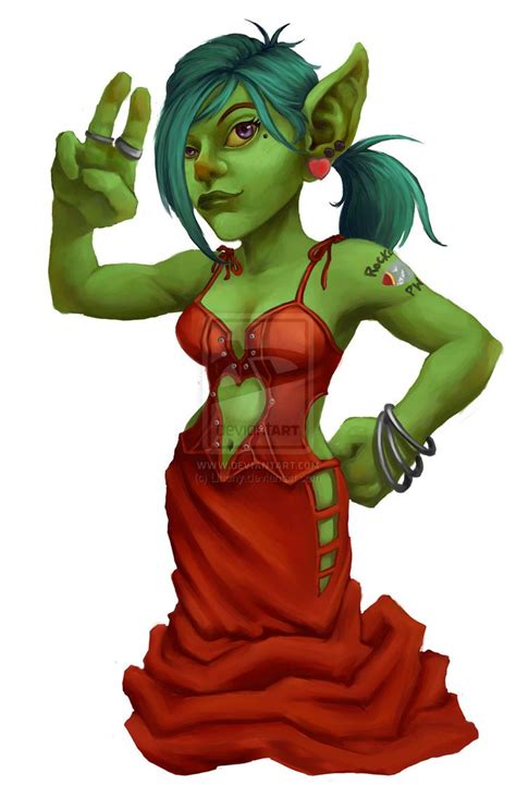 Pin By Danila On Goblin Female Fantasy Character Design Warcraft Characters Goblin Art