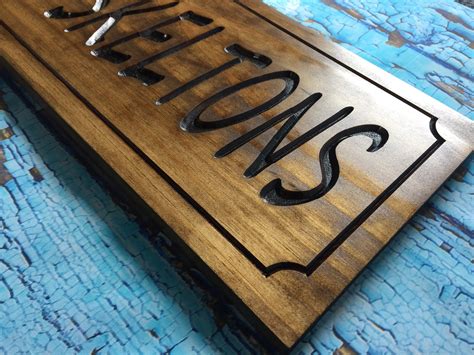 Wood Signs Outdoor Carved Sign Personalized Plaques Custom Etsy