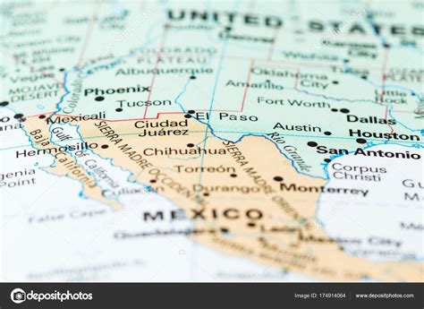 Imágenes Mapa De Estados Unidos Y México La Frontera México Estados