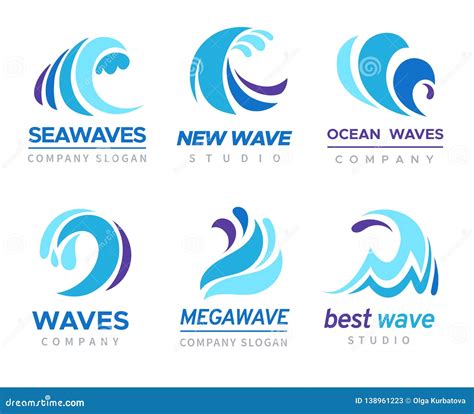 Wave Logo And Symbol Vector Icone Template 129364457