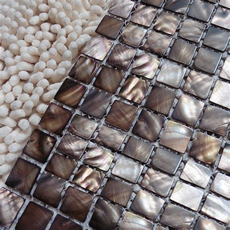 Mother Of Pearl Shell Mosaic Tiles For Bathroom Backsplash Coffee