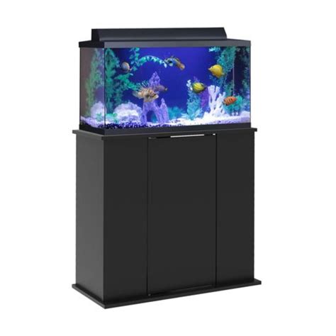Aquatic Fundamentals 29 37 Gallon Black Wood Aquarium Stand