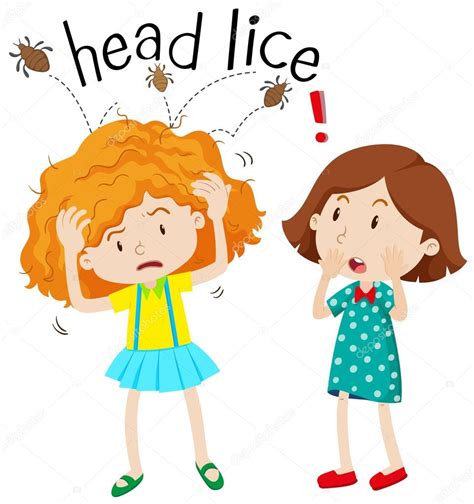 Little Girl Having Head Lice Stock Vector Image By ©blueringmedia 99315102