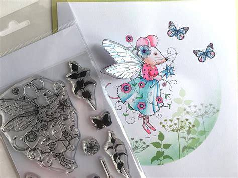 Pink Ink Designs A6 Clear Stamp Set Fairy Mouse
