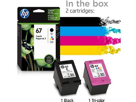Hp Inc 67 2 Pack Blacktri Color Original Ink Cartridges 3yp29an